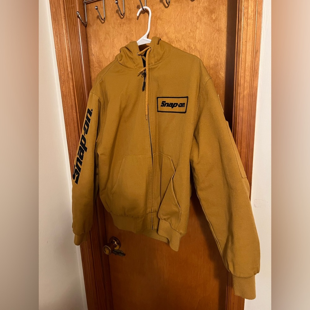 Snap On tan heavy jacket